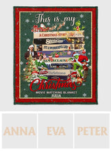 Load image into Gallery viewer, Personalized Christmas Movie Watching Blanket Custom Name Gift