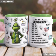 Load image into Gallery viewer, Personalized Grinch Accent Mug Custom Name Fun Gift for Christmas