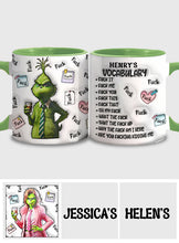 Load image into Gallery viewer, Personalized Grinch Accent Mug Custom Name Fun Gift for Christmas