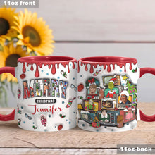 Load image into Gallery viewer, Personalized Christmas Accent Mug Custom Name Holiday Gift