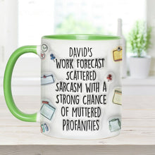 Load image into Gallery viewer, Personalized Christmas Accent Mug with Grinch Design for Holiday Gift