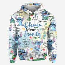 Load image into Gallery viewer, Personalized Ohana All Over Shirt Unique Family Gift