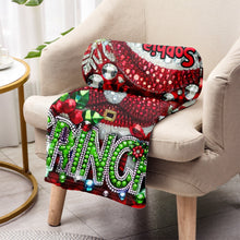 Load image into Gallery viewer, Personalized Grinchmas Blanket Custom Name Holiday Gift