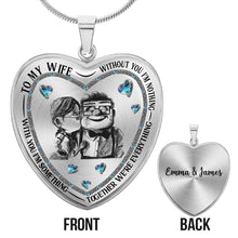 Load image into Gallery viewer, Personalized Heart Pendant Necklace Custom Engraving Gift for Wife