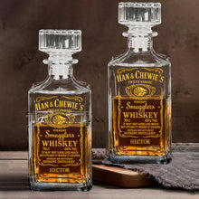 Load image into Gallery viewer, Personalized Whiskey Decanter Set with Custom Name Gift for Dad