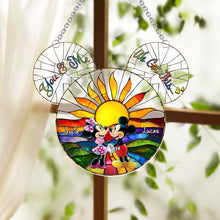 Load image into Gallery viewer, Personalized Mickey & Minnie Mouse Suncatcher Ornament Gift