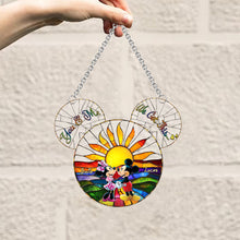 Load image into Gallery viewer, Personalized Mickey & Minnie Mouse Suncatcher Ornament Gift