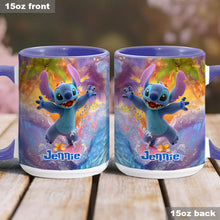 Load image into Gallery viewer, Personalized Beach Accent Mug with Ohana Design for Mom