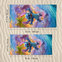 Load image into Gallery viewer, Personalized Quick-Dry Beach Towel Custom Name Ohana Gift