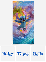Load image into Gallery viewer, Personalized Quick-Dry Beach Towel Custom Name Ohana Gift