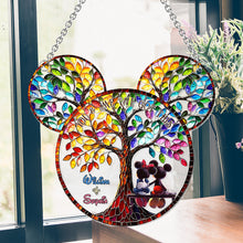 Load image into Gallery viewer, Personalized Window Hanging Suncatcher Ornament Gift for Couples | Custom Name Decor