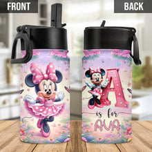 Load image into Gallery viewer, Personalized Kids Water Bottle with Magical Mouse Design