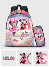 Load image into Gallery viewer, Personalized Mouse Backpack & Pencil Case Gift for Kids