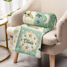 Load image into Gallery viewer, Personalized Baby Yoda Blanket Custom Name Gift for Kids