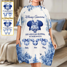 Load image into Gallery viewer, Personalized Grandma Sleep T-shirt Dress Custom Name Gift