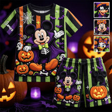 Load image into Gallery viewer, Personalized Halloween Mickey Mouse T-Shirt & Shorts Set for Kids
