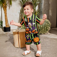 Load image into Gallery viewer, Personalized Halloween Mickey Mouse T-Shirt & Shorts Set for Kids