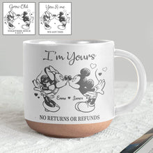 Load image into Gallery viewer, Personalized Engraved Pottery Mug Custom Name Gift for Couples