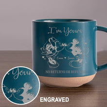 Load image into Gallery viewer, Personalized Engraved Pottery Mug Custom Name Gift for Couples