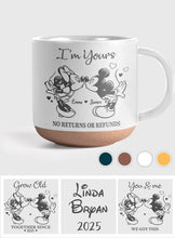 Load image into Gallery viewer, Personalized Engraved Pottery Mug Custom Name Gift for Couples