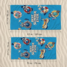 Load image into Gallery viewer, Personalized Quick-Dry Beach Towel Custom Name for Kids