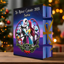 Load image into Gallery viewer, Personalized Nightmare Before Christmas Folded Advent Calendar with Ornaments