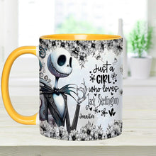 Load image into Gallery viewer, Personalized Nightmare Accent Mug Just a Girl Who Loves Jack Skellington Gift