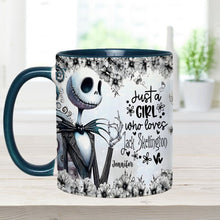 Load image into Gallery viewer, Personalized Nightmare Accent Mug Just a Girl Who Loves Jack Skellington Gift