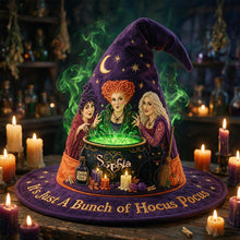 Load image into Gallery viewer, Personalized Witch Hat Quilt with Custom Name - Halloween Gift for Her