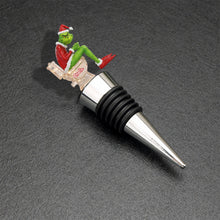 Load image into Gallery viewer, Personalized Grinch Pooping Bottle Stopper Custom Gift for Christmas