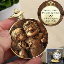 Load image into Gallery viewer, Personalized Pocket Watch Custom Engraved Gift for Dad