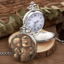 Load image into Gallery viewer, Personalized Pocket Watch Custom Engraved Gift for Dad