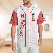 Load image into Gallery viewer, Personalized Mickey Mouse Baseball Jersey Custom Name Gift