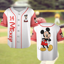 Load image into Gallery viewer, Personalized Mickey Mouse Baseball Jersey Custom Name Gift