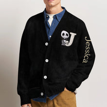 Load image into Gallery viewer, Personalized Spooky Cardigan with Custom Name for Halloween Gifts