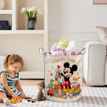 Load image into Gallery viewer, Personalized Kids Storage Basket Custom Toy Organizer Gift
