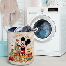 Load image into Gallery viewer, Personalized Kids Storage Basket Custom Toy Organizer Gift