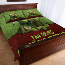 Load image into Gallery viewer, Personalized Quilted Bedding Set Custom Names Gift for Couples