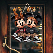 Load image into Gallery viewer, Personalized Chicano Mouse Couple Custom Wood Sign Gift