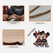 Load image into Gallery viewer, Personalized Chicano Mouse Couple Custom Wood Sign Gift