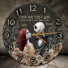 Load image into Gallery viewer, Personalized Nightmare Wall Clock Custom Name Gift for Couple