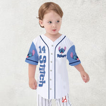 Load image into Gallery viewer, Personalized Stitch Baseball Jersey Custom Name Gift for Kids