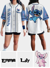 Load image into Gallery viewer, Personalized Stitch Baseball Jersey Custom Name Gift for Kids