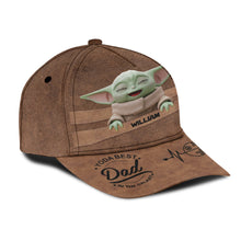 Load image into Gallery viewer, Personalized Dad Cap Yoda Graphic Custom Name Gift Idea