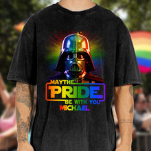 Load image into Gallery viewer, Personalized LGBT Support T-Shirt Custom Name Pride Gift
