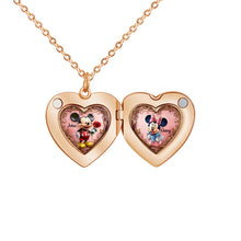Load image into Gallery viewer, Personalized Heart Locket Necklace Custom Photo Pendant Gift
