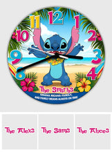 Load image into Gallery viewer, Personalized Ohana Wall Clock Custom Family Name Gift