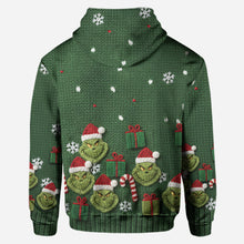 Load image into Gallery viewer, Personalized Christmas Grinch Hoodie and Leggings Set for Her