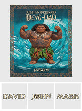 Load image into Gallery viewer, Personalized Demi-Dad Soft Movie Blanket Custom Name Gift