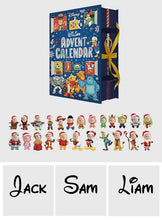Load image into Gallery viewer, Personalized Folded Advent Calendar with Ornaments for Christmas
